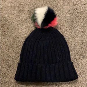 Fuzzy ball beanie j crew